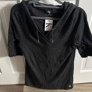 Calvin Klein Charcoal Hooded Tee XL